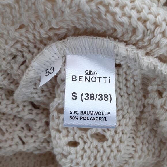 Gina Benotti Crochet Knit Kaftan Sweater Dress Swim Cover Up Bohemian Resort - Picture 5 of 9